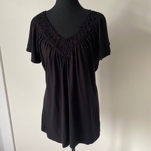 Unlisted Black Knit Top Size Large